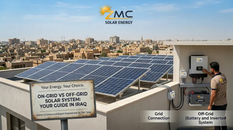 نظام الطاقة الشمسية المرتبط بالشبكة (On-Grid) والنظام المنفصل (Off-Grid)